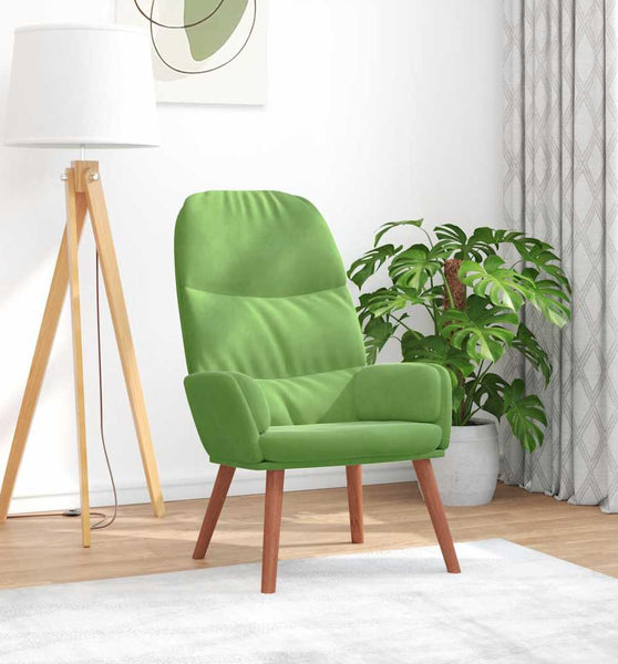 Relaxsessel Hellgrün Samt