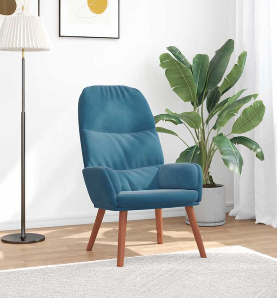 Relaxsessel Blau Samt