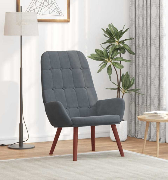 Relaxsessel Dunkelgrau Samt