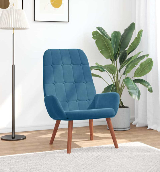 Relaxsessel Blau Samt