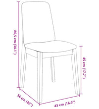 Esszimmerstühle mit Kissen 2 Stk. Braun Massivholz Gummibaum