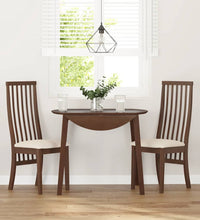 Esszimmerstühle mit Kissen 2 Stk. Braun Massivholz Gummibaum