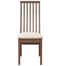 Esszimmerstühle mit Kissen 2 Stk. Braun Massivholz Gummibaum