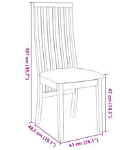 Esszimmerstühle mit Kissen 2 Stk. Braun Massivholz Gummibaum