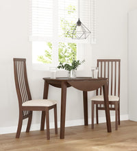 Esszimmerstühle mit Kissen 2 Stk. Braun Massivholz Gummibaum