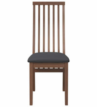 Esszimmerstühle mit Kissen 2 Stk. Braun Massivholz Gummibaum