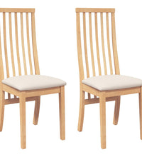 Esszimmerstühle mit Kissen 2 Stk. Massivholz Gummibaum