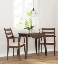 Esszimmerstühle mit Kissen 2 Stk. Braun Massivholz Gummibaum