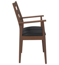 Esszimmerstühle mit Kissen 2 Stk. Braun Massivholz Gummibaum