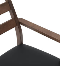Esszimmerstühle mit Kissen 2 Stk. Braun Massivholz Gummibaum