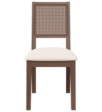 Esszimmerstühle mit Kissen 2 Stk. Braun Massivholz Gummibaum