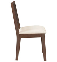 Esszimmerstühle mit Kissen 2 Stk. Braun Massivholz Gummibaum