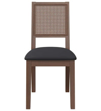Esszimmerstühle mit Kissen 2 Stk. Braun Massivholz Gummibaum