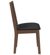 Esszimmerstühle mit Kissen 2 Stk. Braun Massivholz Gummibaum