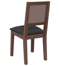 Esszimmerstühle mit Kissen 2 Stk. Braun Massivholz Gummibaum