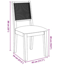 Esszimmerstühle mit Kissen 2 Stk. Braun Massivholz Gummibaum