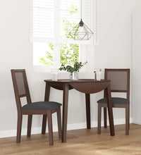 Esszimmerstühle mit Kissen 2 Stk. Braun Massivholz Gummibaum