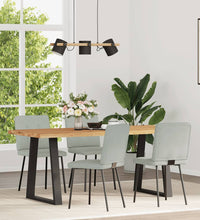 Esszimmerstühle 4 Stk. Hellgrau Samt