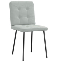 Esszimmerstühle 4 Stk. Hellgrau Samt