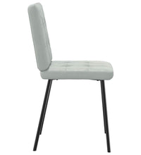 Esszimmerstühle 4 Stk. Hellgrau Samt