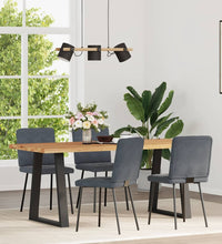 Esszimmerstühle 4 Stk. Dunkelgrau Samt