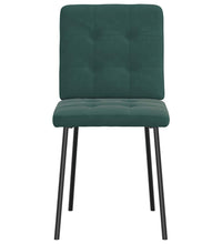 Esszimmerstühle 4 Stk. Dunkelgrün Samt