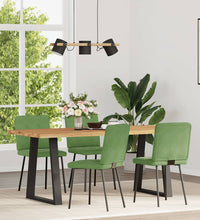 Esszimmerstühle 4 Stk. Hellgrün Samt