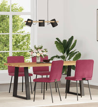 Esszimmerstühle 4 Stk. Weinrot Samt