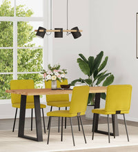 Esszimmerstühle 4 Stk. Gelb Samt