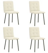 Esszimmerstühle 4 Stk. Creme Samt