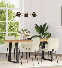 Esszimmerstühle 4 Stk. Creme Samt