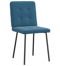 Esszimmerstühle 4 Stk. Blau Samt