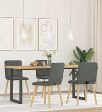 Esszimmerstühle 4 Stk. Dunkelgrau Stoff