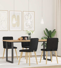 Esszimmerstühle 4 Stk. Schwarz Stoff