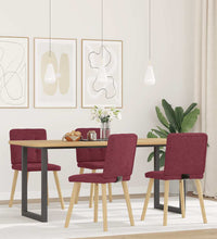 Esszimmerstühle 4 Stk. Weinrot Stoff