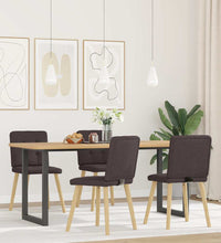 Esszimmerstühle 4 Stk. Dunkelbraun Stoff