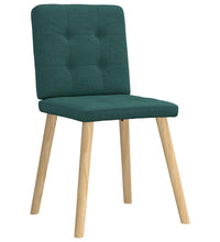 Esszimmerstühle 4 Stk. Dunkelgrün Stoff