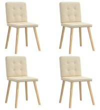 Esszimmerstühle 4 Stk. Creme Stoff