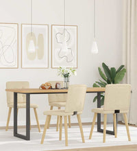 Esszimmerstühle 4 Stk. Creme Stoff