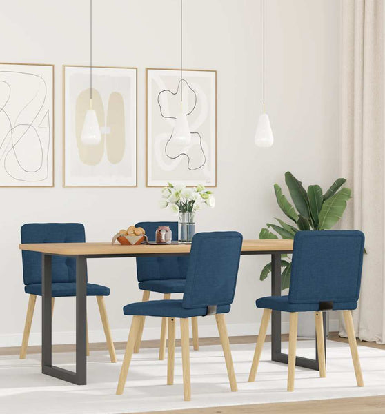 Esszimmerstühle 4 Stk. Blau Stoff