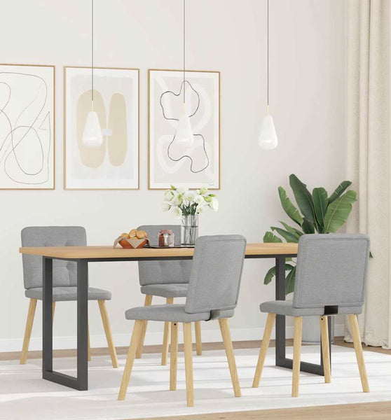 Esszimmerstühle 4 Stk. Wolkengrau Stoff