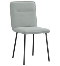 Esszimmerstühle 4 Stk. Hellgrau Samt