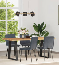 Esszimmerstühle 4 Stk. Dunkelgrau Samt