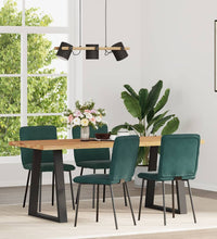 Esszimmerstühle 4 Stk. Dunkelgrün Samt