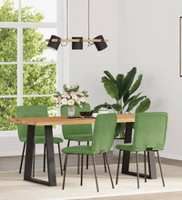 Esszimmerstühle 4 Stk. Hellgrün Samt