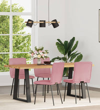 Esszimmerstühle 4 Stk. Rosa Samt