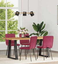 Esszimmerstühle 4 Stk. Weinrot Samt