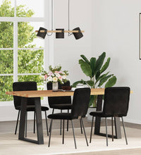 Esszimmerstühle 4 Stk. Schwarz Samt