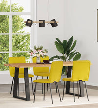 Esszimmerstühle 4 Stk. Gelb Samt