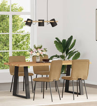 Esszimmerstühle 4 Stk. Braun Samt